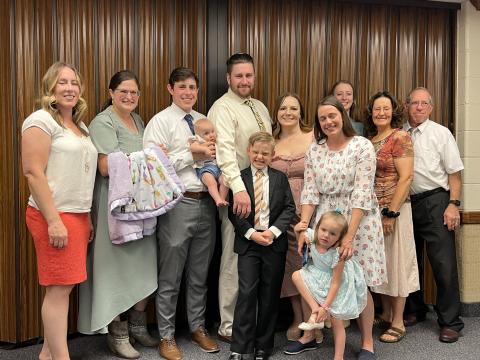 Family celebrating Miles at his baptism and confirmations.  Sept 2022